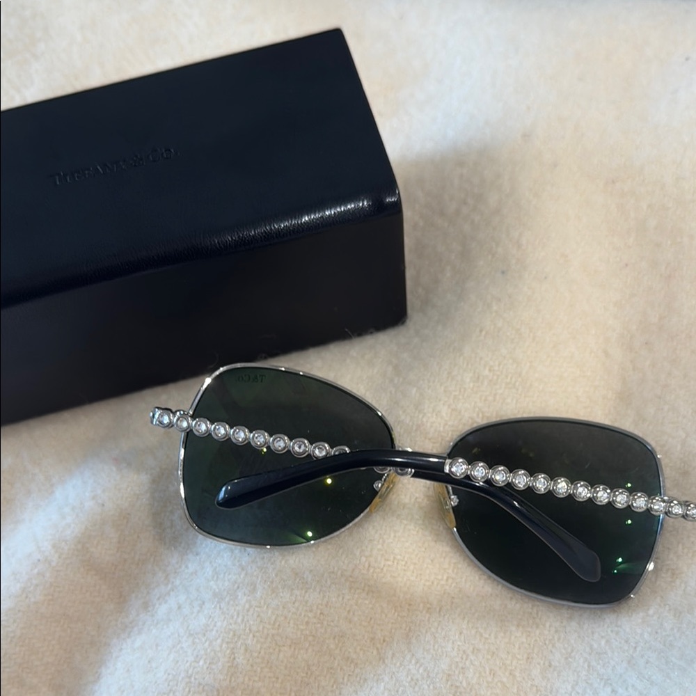 Tiffany & Co. Silver and Black Sunglasses - Picture 3 of 5